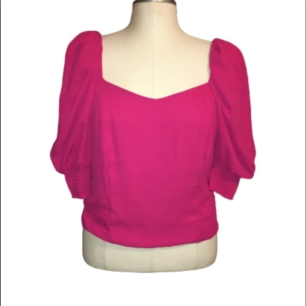 ASHLEY STEWART fuchsia color top